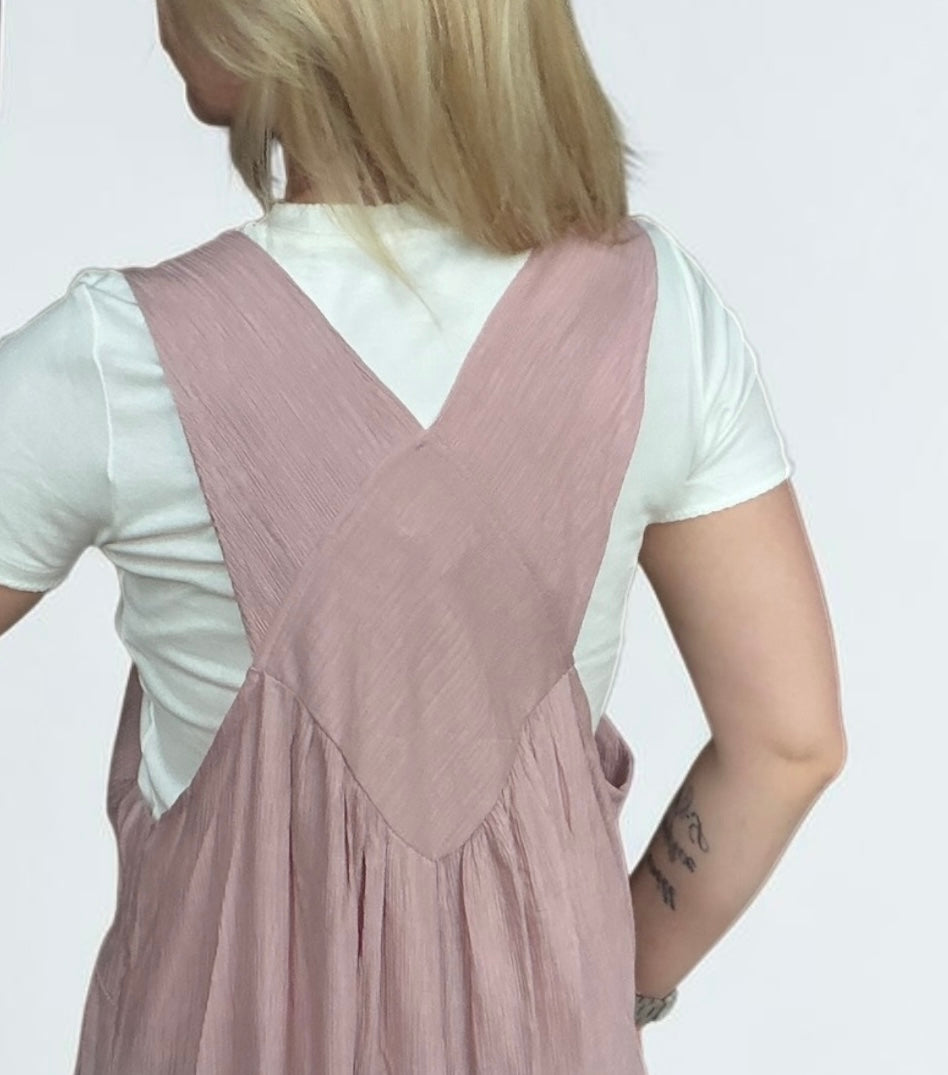 Lässiger Damen Jumpsuit – weiter Overall mit verstellbaren Trägern und Palazzo-Bein
