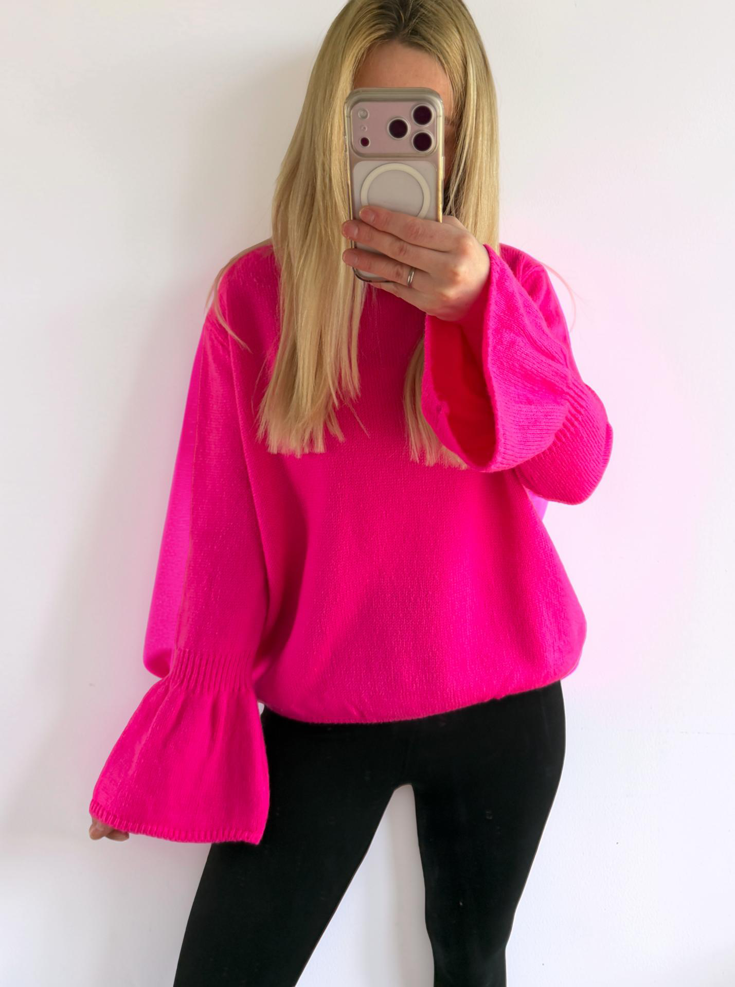 Pullover Esma/ Damenpullover mit Trompeterärmeln