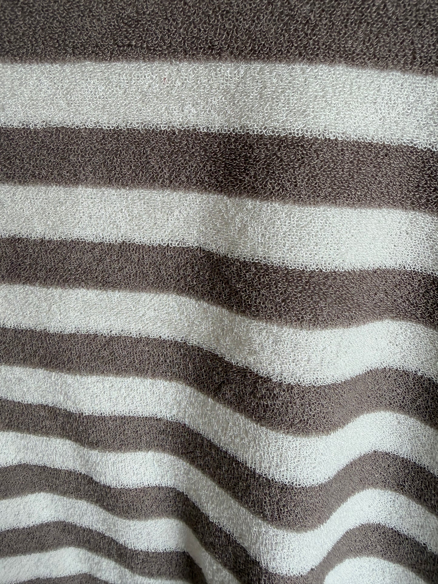 Gestreiftes Smiley Lounge-Set „Happy Stripes“ – Taupe & Weiß