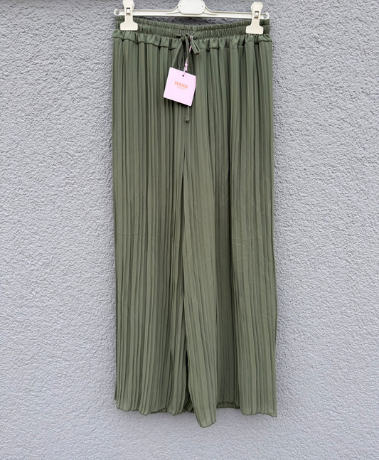 Plissee Hose grün - Feinraummode