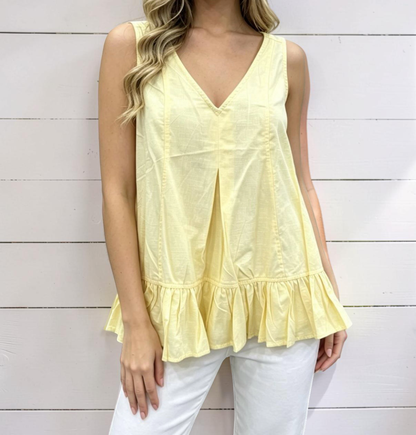 Elegantes Sommer-Top mit Volants und verspieltem Rückenausschnitt