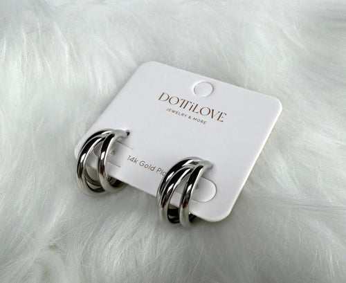 Silberne 22mm Edelstahl Hoop Ohrringe von Feinraummode, kreisförmige Ohrschmuck im minimalistischen Design