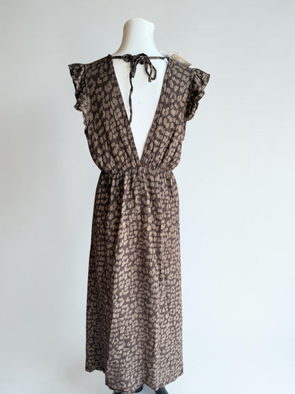 Luftiges Leo Maxikleid in braun