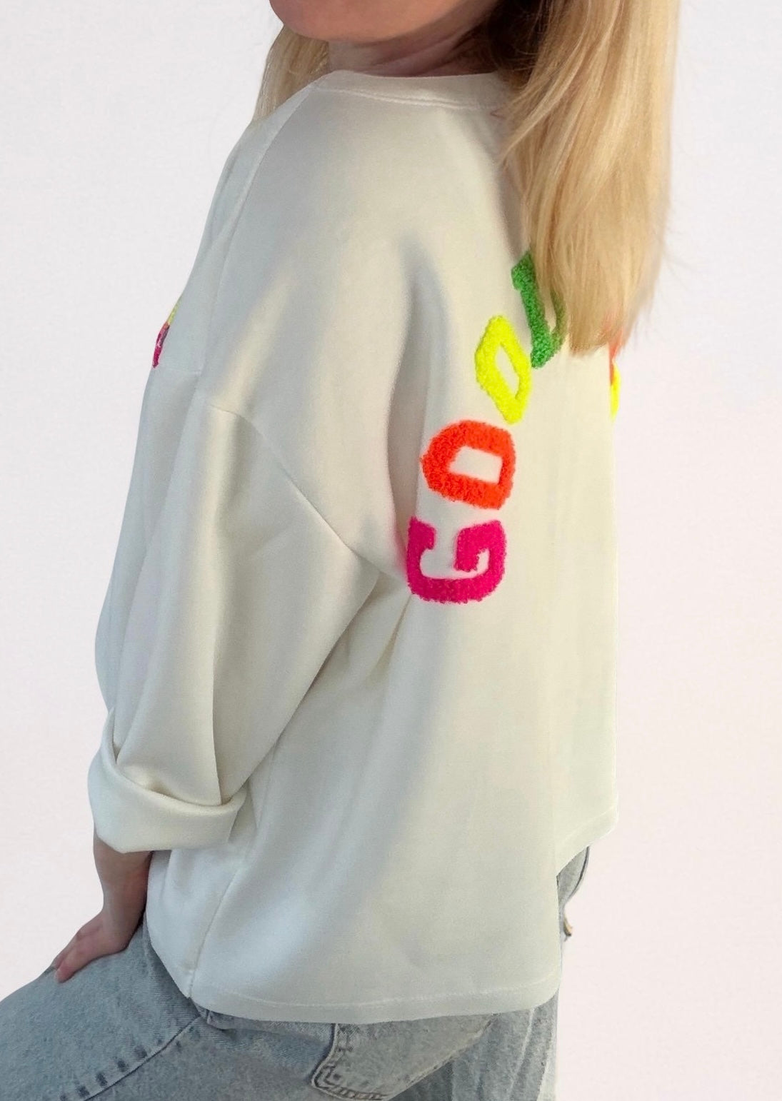 Good Vibes Pullover weiß