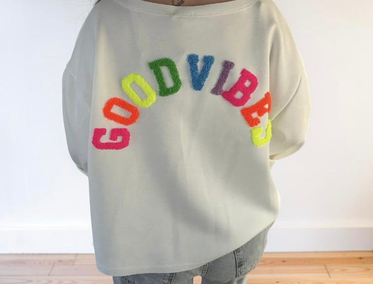 Good Vibes Pullover weiß