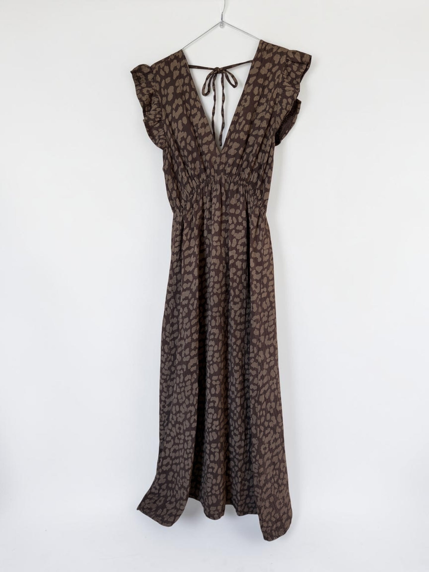 Luftiges Leo Maxikleid in braun