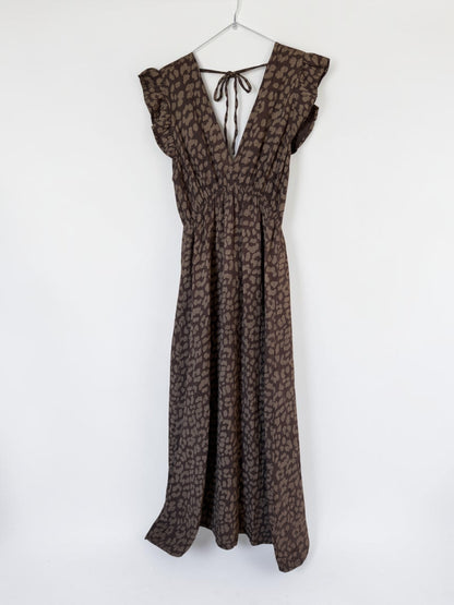 Luftiges Leo Maxikleid in braun
