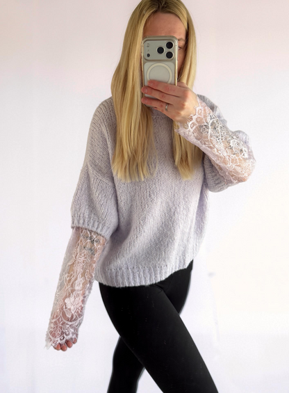 Pullover Spitze Alya Flieder