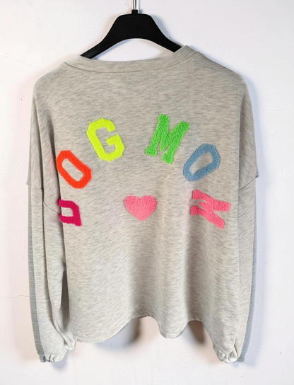 Oversize Sweatshirt DOG MOM Print