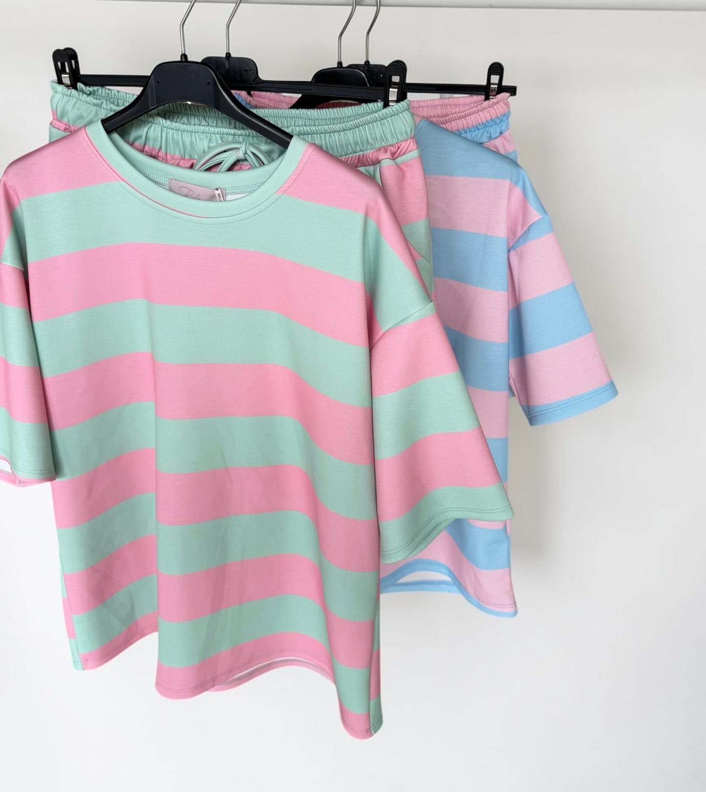 Kurzes Oversized Lounge-Set „Summer Stripes“