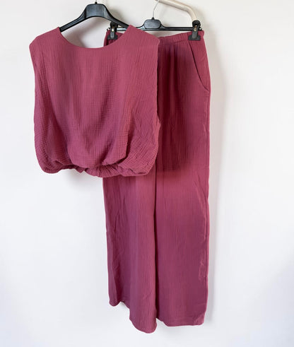 Sommer Zweiteiler / Musselin Lounge Set