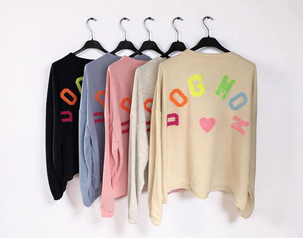 Oversize Sweatshirt DOG MOM Print