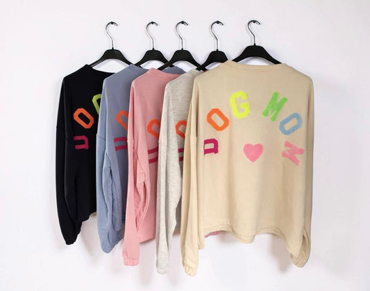 Oversize Sweatshirt DOG MOM Print
