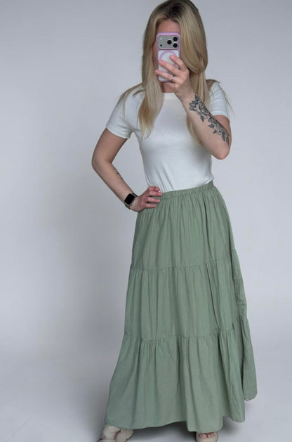 Damen Boho Musselin Rock – Langer Sommerrock aus Baumwolle