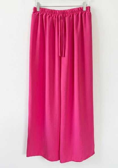 Wide Leg Hose in knalligem Pink