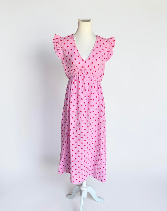 Musselin-Maxikleid „Sweet Dots“ aus 100% Baumwolle