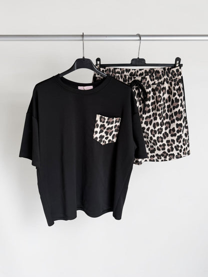 Lässiges Leo-Print Lounge-Set „Wild Comfort“