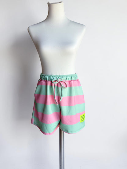 Kurzes Oversized Lounge-Set „Summer Stripes“