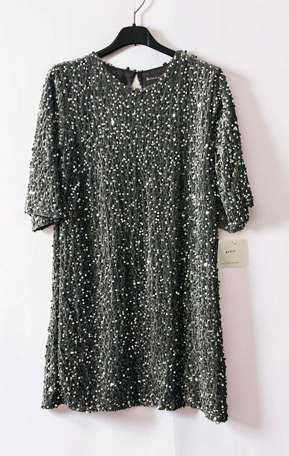 Glitzerkleid mit Pailetten grau Ellen