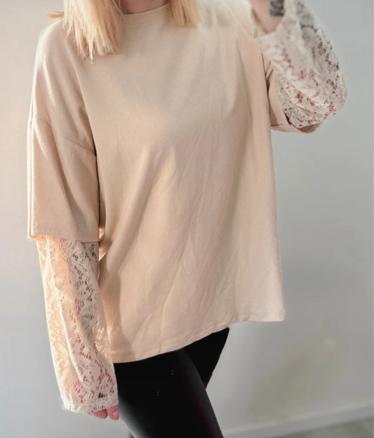 Shirt mit Spitzenärmeln Emma - Feinraummode