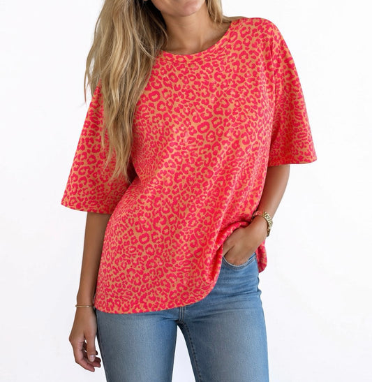 Leo T-Shirt in knalligem Orange