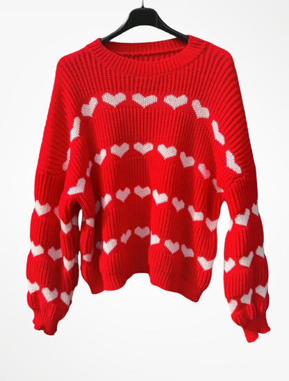 Strickpullover mit Herzen Herzi
