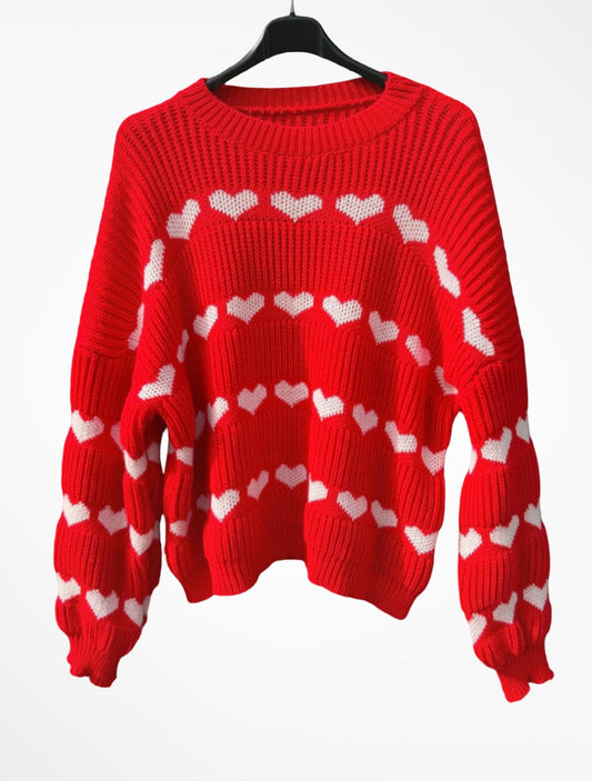 Strickpullover mit Herzen Herzi