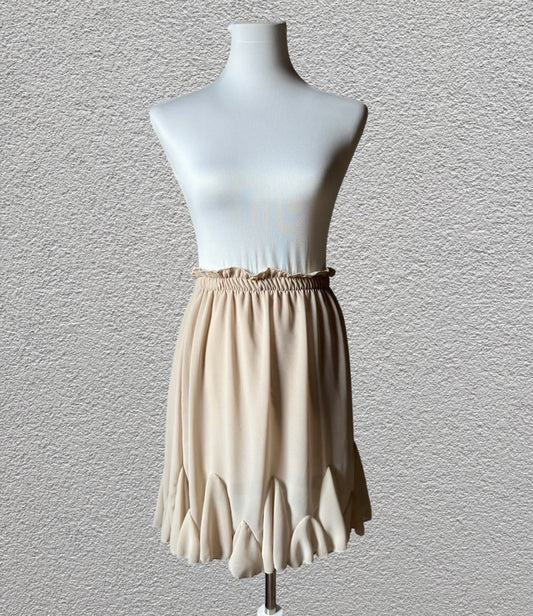 Rock mit Volants beige - Feinraummode