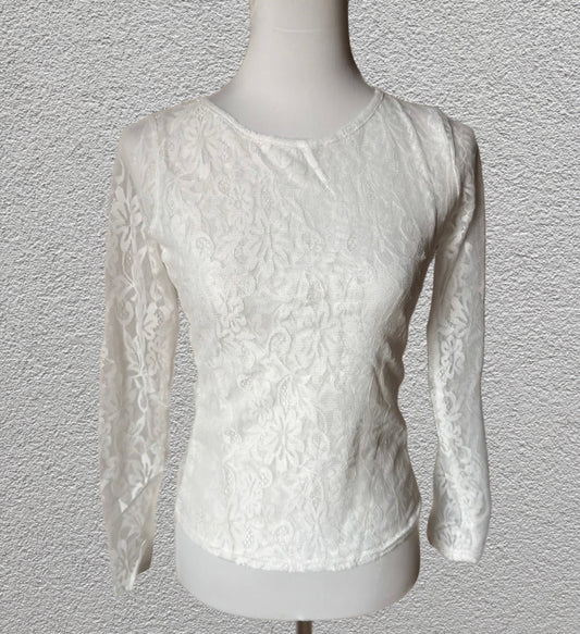 Shirt mit Spitze weiß - Feinraummode