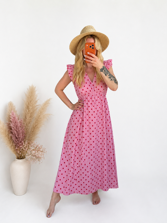Musselin-Maxikleid „Sweet Dots“ aus 100% Baumwolle