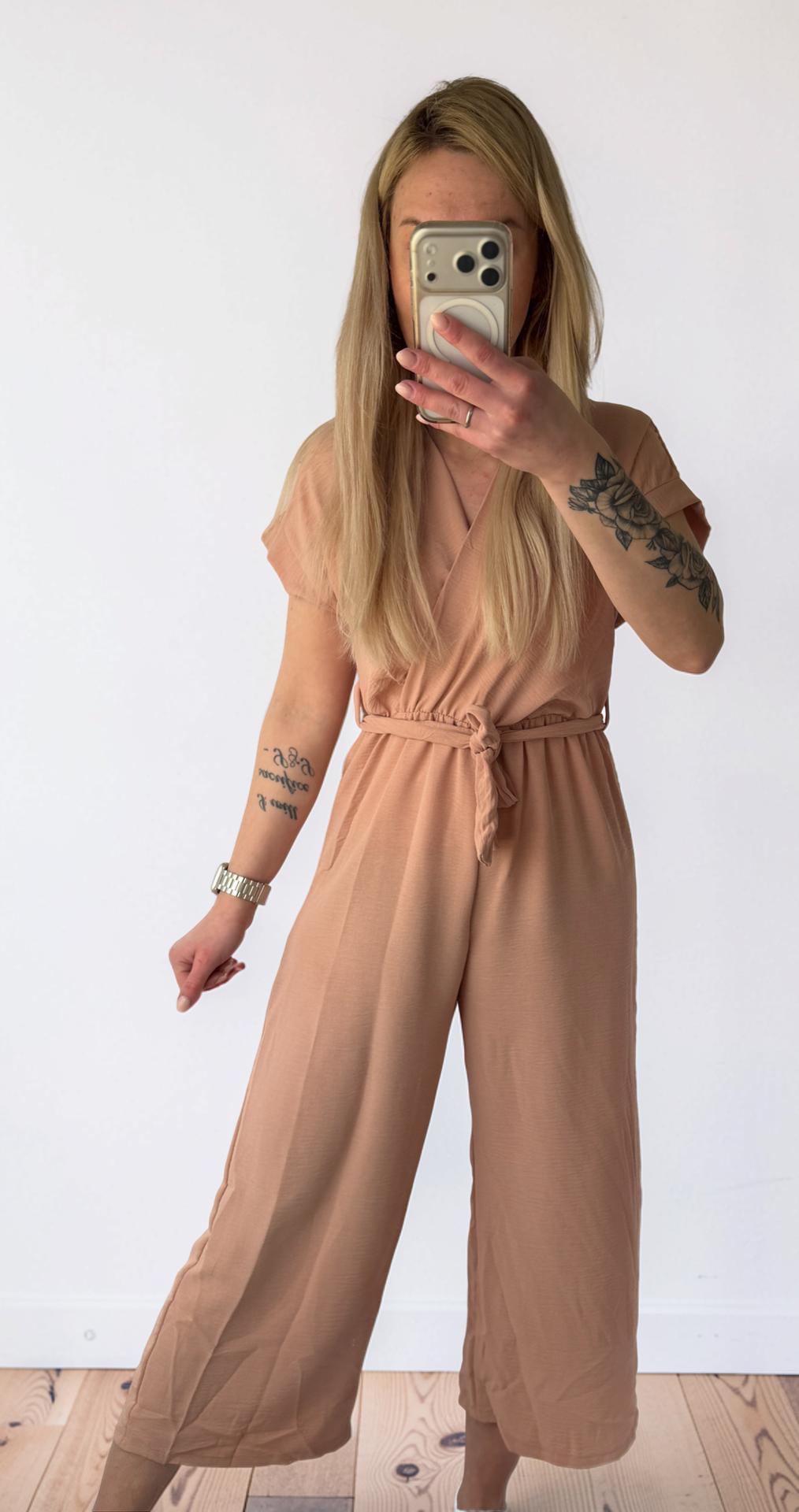 Lockerer Jumpsuit in rosa