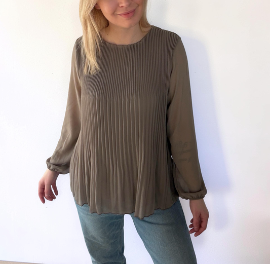 Plissee Bluse Lea – Elegante Damen Bluse